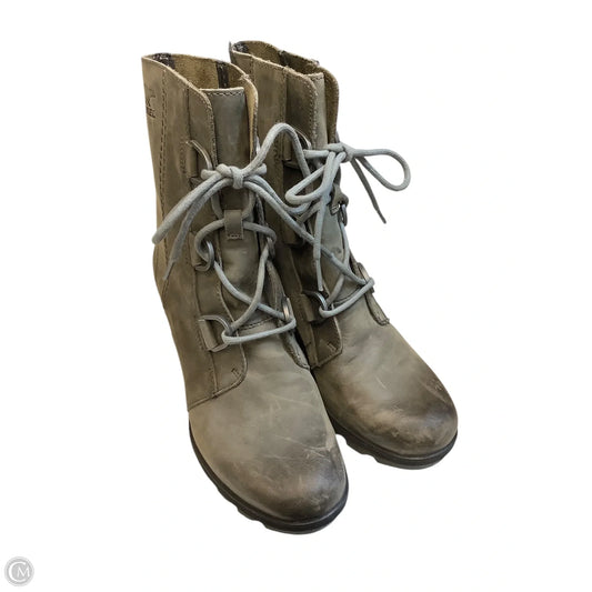 Boots Ankle Heels By Sorel In Green, Size: 8