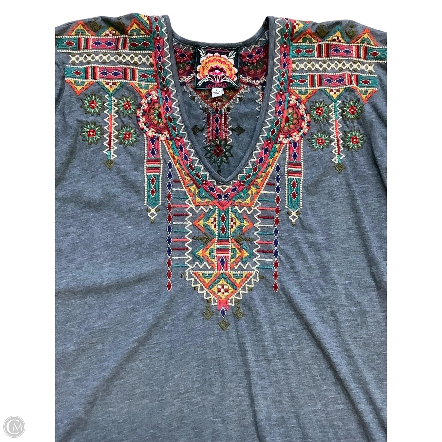 Top Short Sleeve By Johnny Was In Blue, Size: S