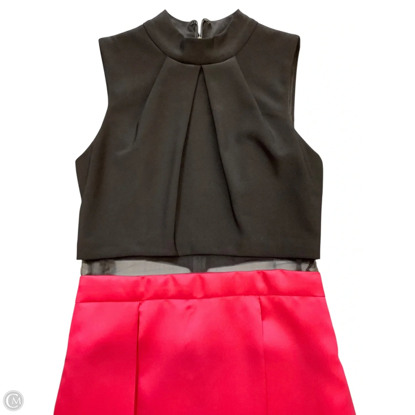 Dress Party Midi By Betsy And Adam In Black & Pink, Size: 0