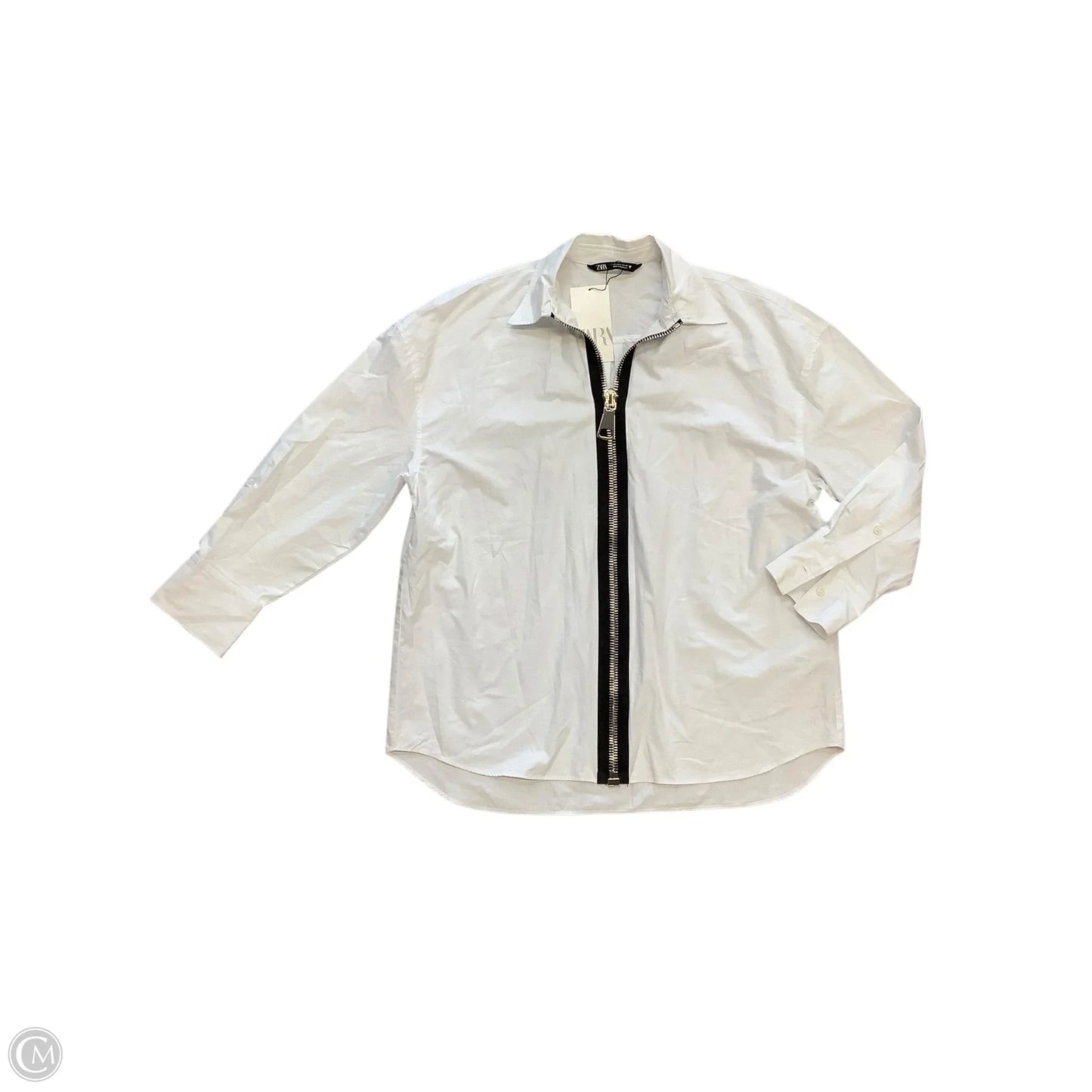 Blouse Long Sleeve By Zara In Yellow, Size: S