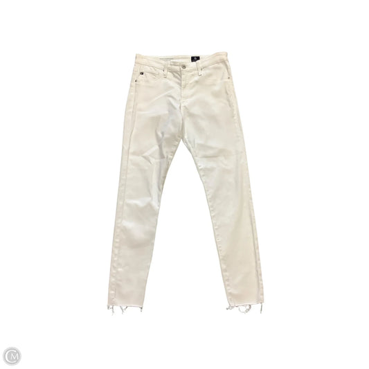 Jeans Skinny By Ag Jeans In White, Size: 8