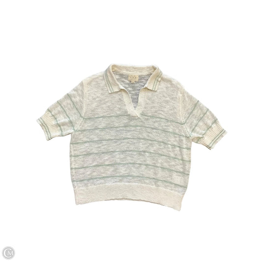 Sweater Short Sleeve By Thread And Supply In White, Size: L