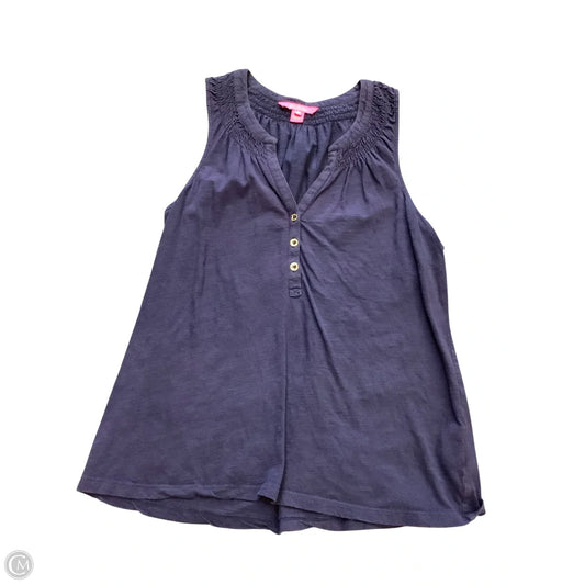 Top Sleeveless Designer By Lilly Pulitzer In Navy, Size: M