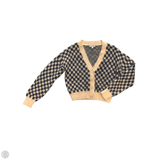 Sweater Cardigan By J. Crew In Blue & Brown, Size: Xs