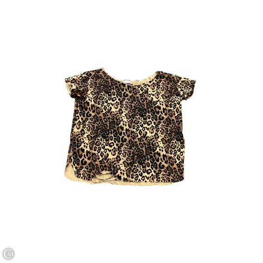 Top Short Sleeve By Cmb In Animal Print, Size: L