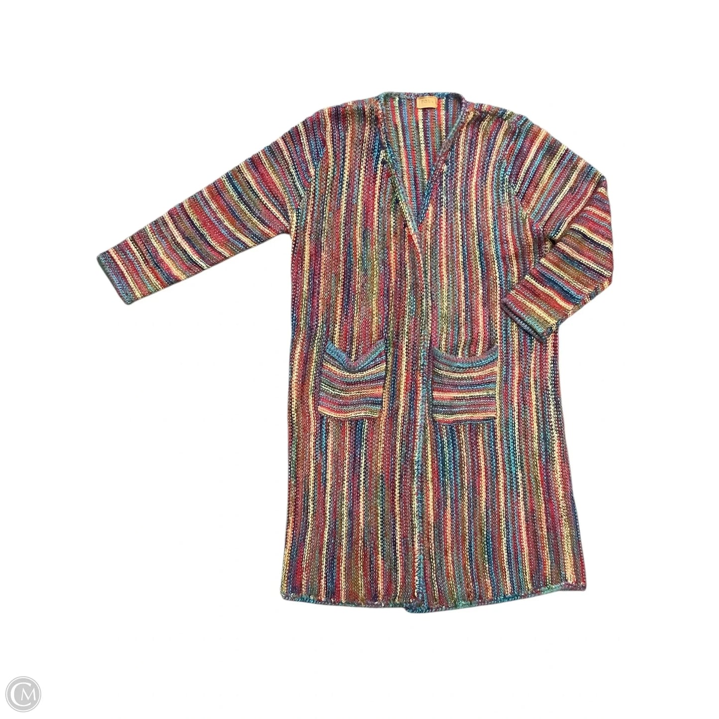 Sweater Cardigan By Pol In Multi-colored, Size: S