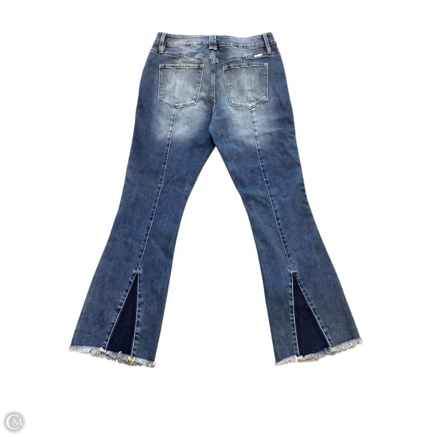 Jeans Flared By Kancan In Blue Denim, Size: 14
