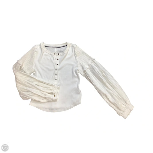 Top Long Sleeve By Pilcro In White, Size: M