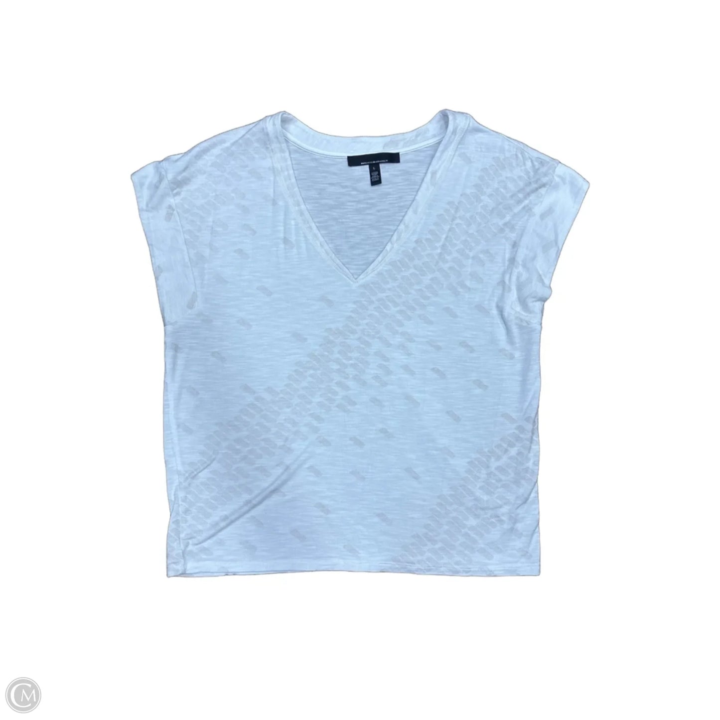 Top Short Sleeve By White House Black Market In White, Size: L