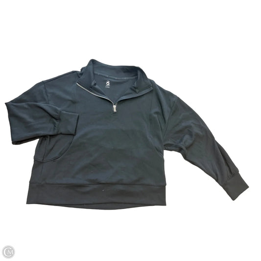 Athletic Top Long Sleeve Collar By Lou And Grey In Black, Size: L