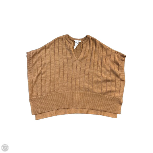 Sweater Short Sleeve By Chicos In Brown, Size: Osfm