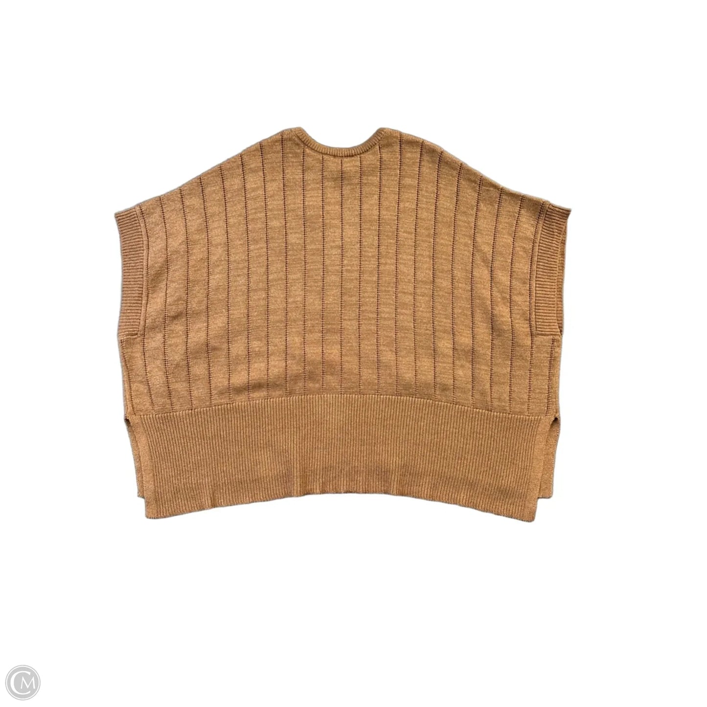 Sweater Short Sleeve By Chicos In Brown, Size: Osfm