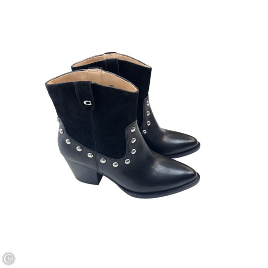 Boots Designer By Coach In Black, Size: 6