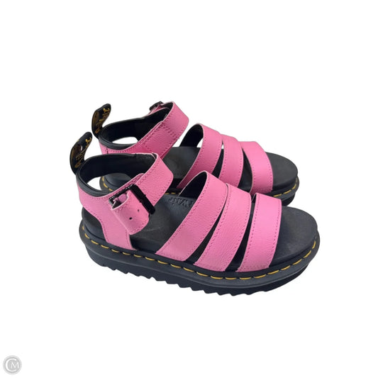 Sandals Flats By Dr Martens In Pink, Size: 6