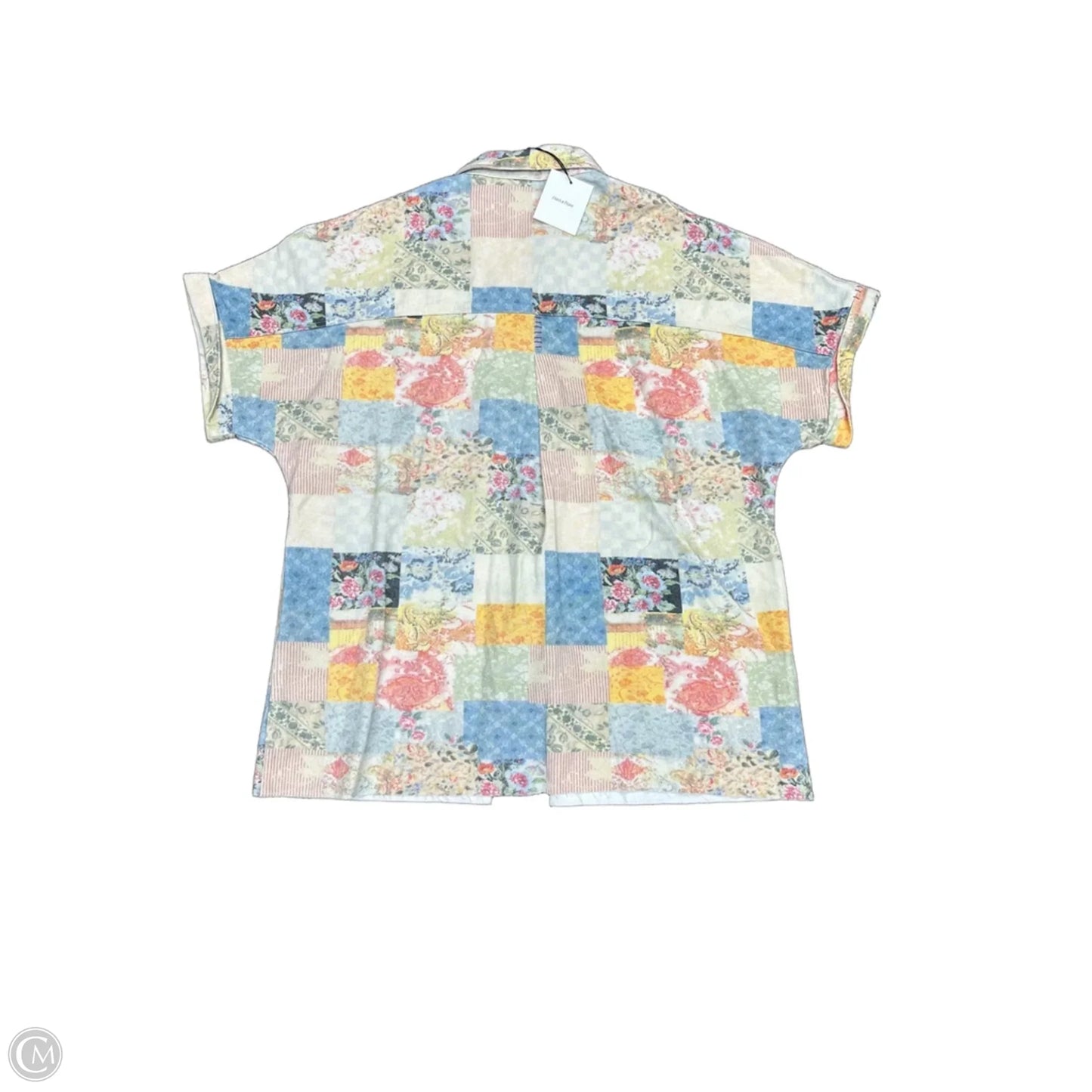 Dress Casual Short By Davi & Dani In Blue & Yellow, Size: M