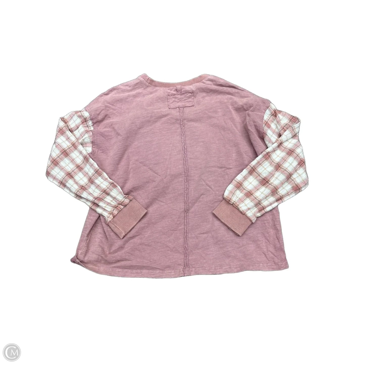 Top Long Sleeve By Easel In Pink, Size: M