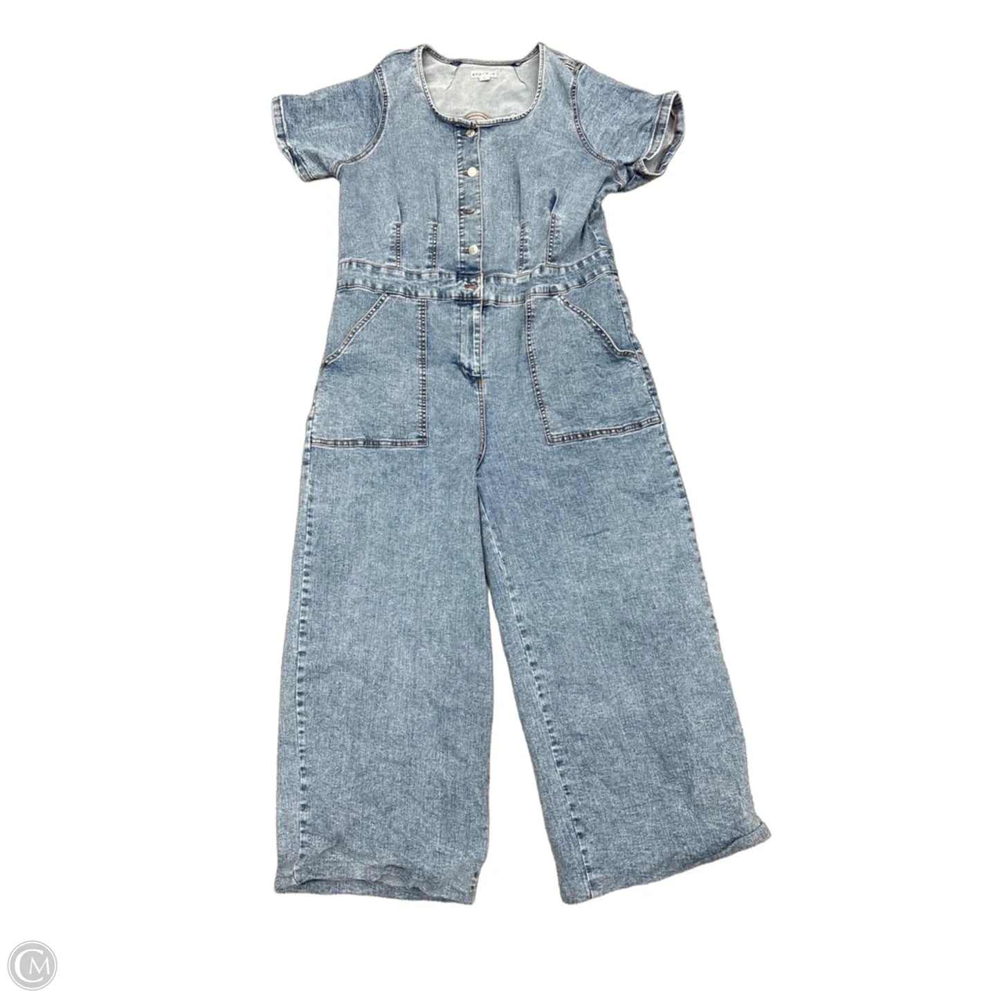 Jumpsuit By Ava & Viv In Blue Denim, Size: 16