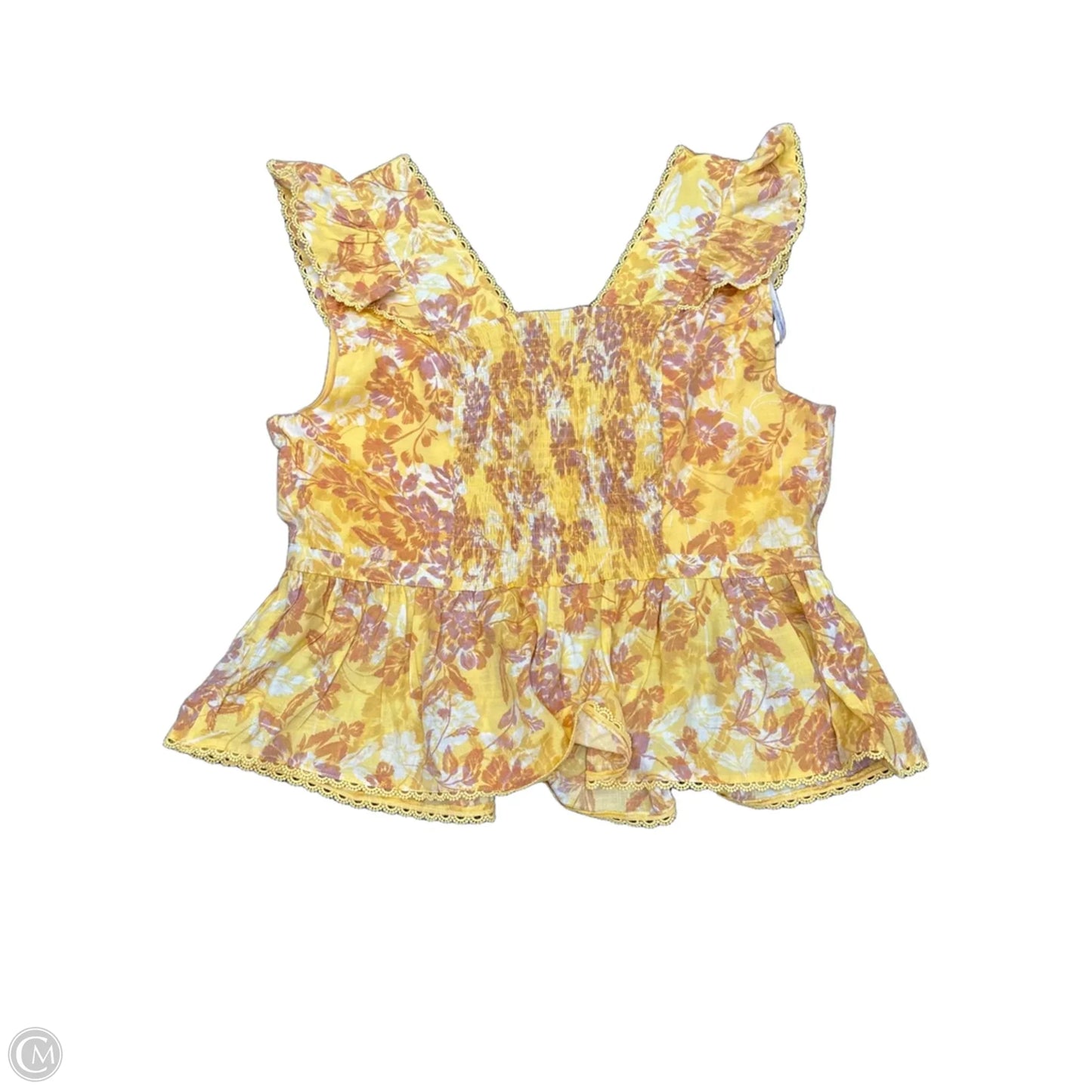 Top Sleeveless By Nanette By Nanette Lepore In Yellow, Size: Xl
