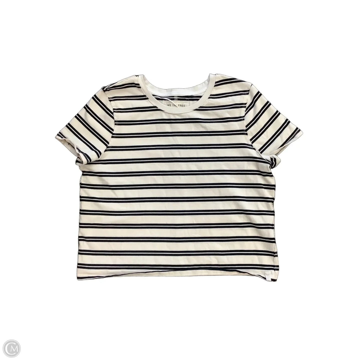 Top Short Sleeve By We The Free In Striped Pattern, Size: L