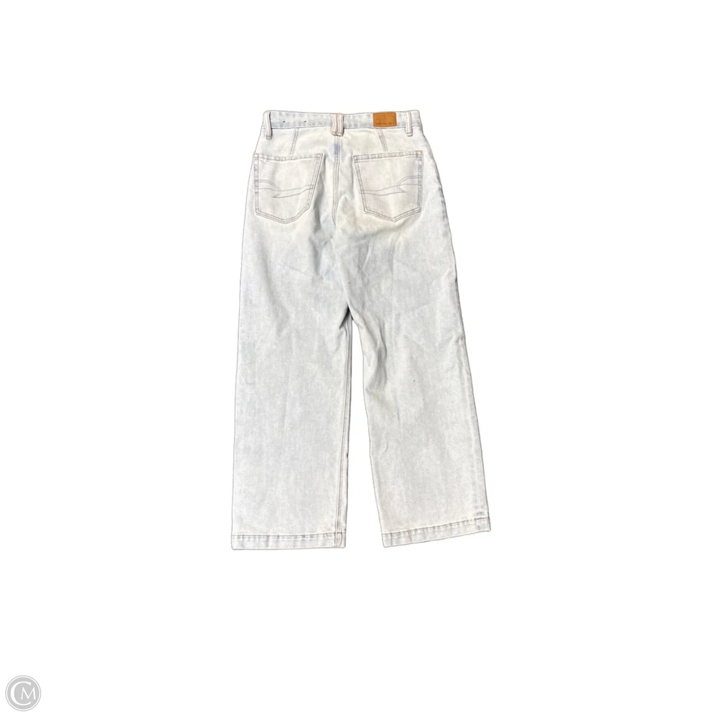 Jeans Wide Leg By American Eagle In Blue Denim, Size: 2