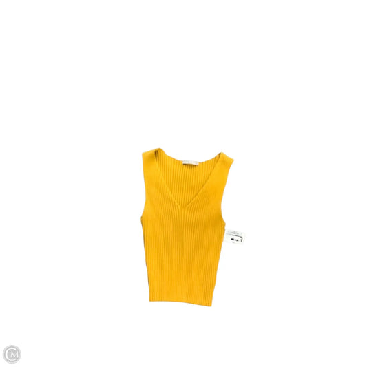 Top Sleeveless By Active Usa In Yellow, Size: L