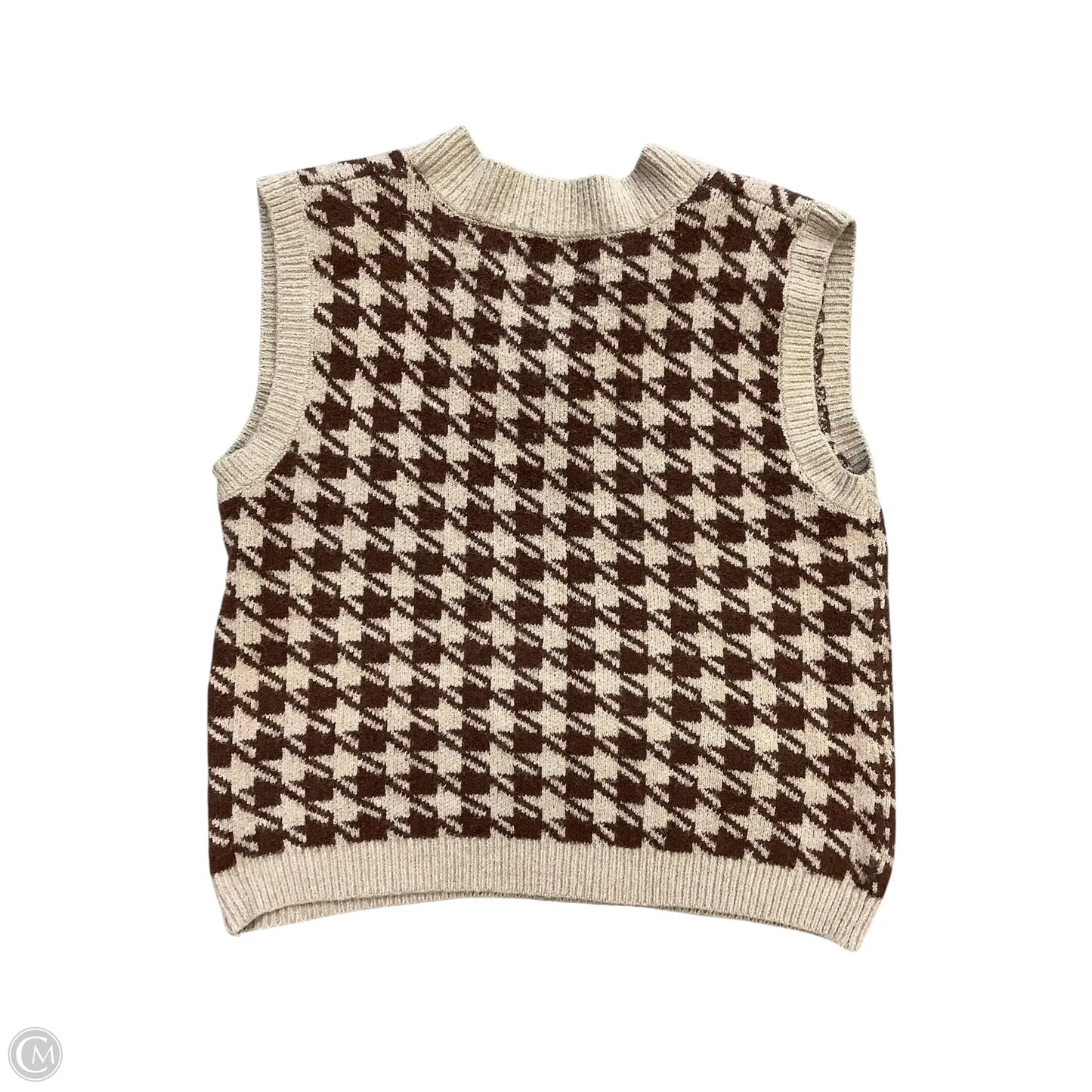 Vest Sweater By Pink Rose In Brown, Size: M