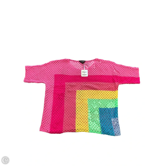 Sweater Short Sleeve By Davi & Dani In Pink, Size: 1x