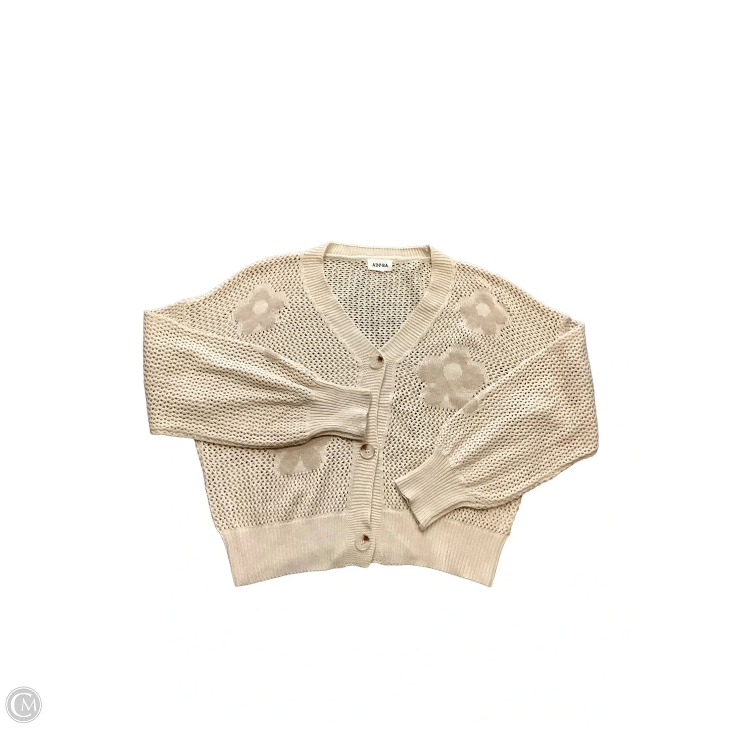 Sweater Cardigan By Cmc In Cream, Size: L
