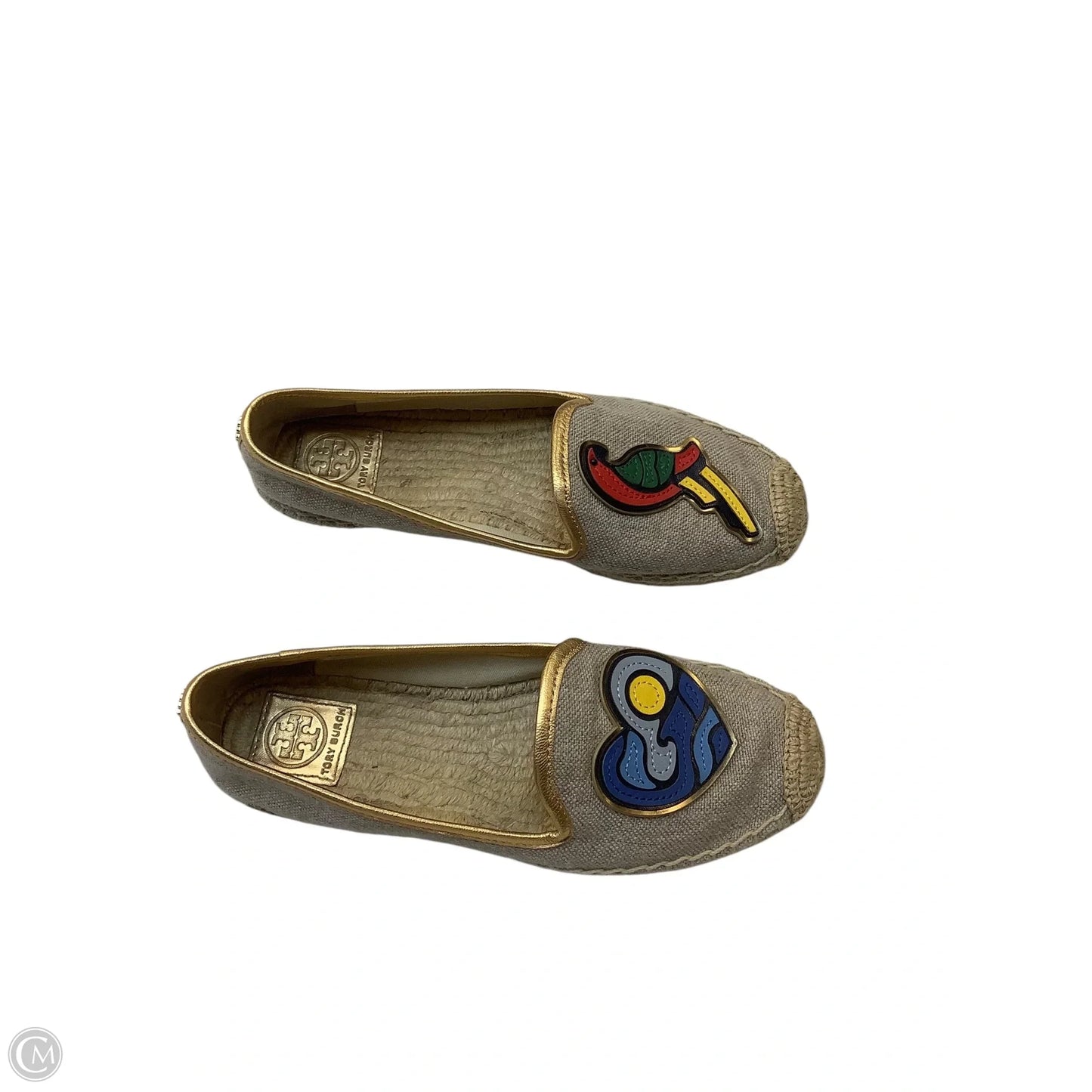 Shoes Designer By Tory Burch In Gold & Tan, Size: 8