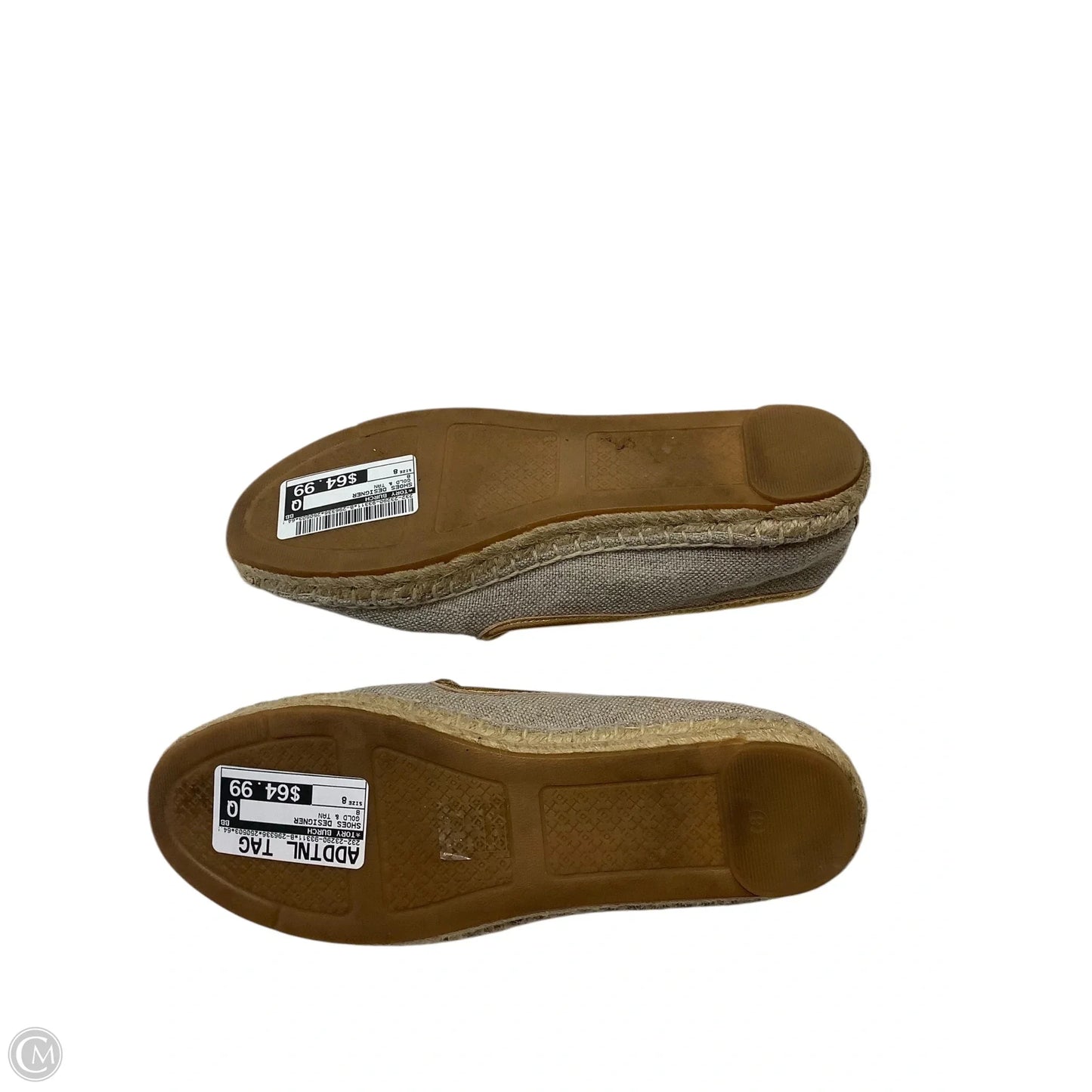 Shoes Designer By Tory Burch In Gold & Tan, Size: 8