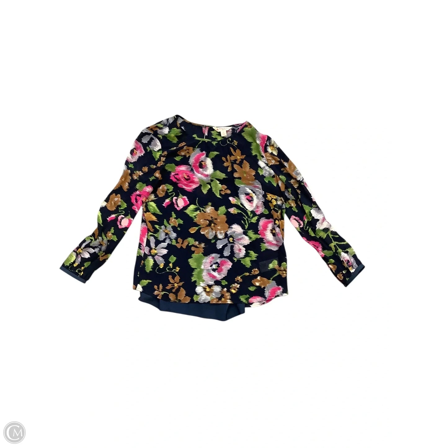 Blouse Long Sleeve By Brooks Brothers In Navy, Size: 8