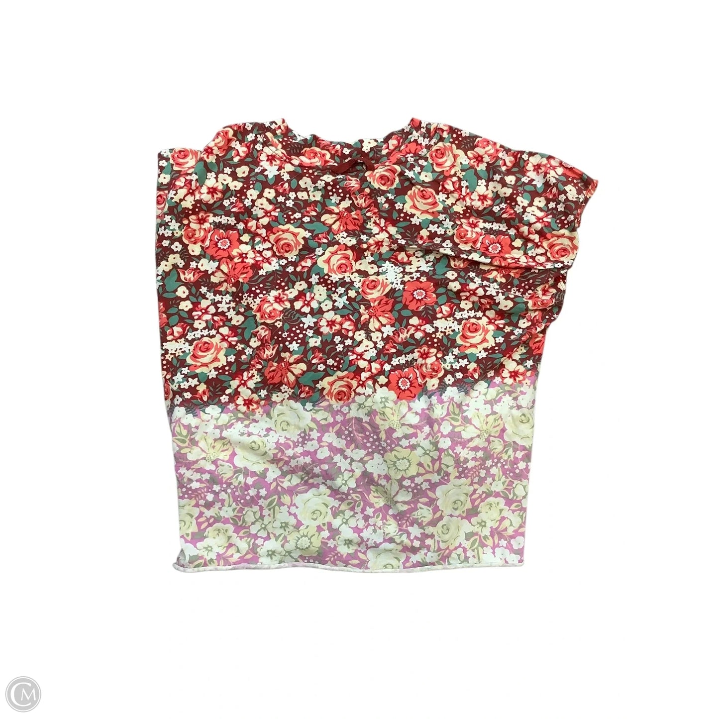 Athletic Top Long Sleeve Crewneck By Free People In Floral Print, Size: L