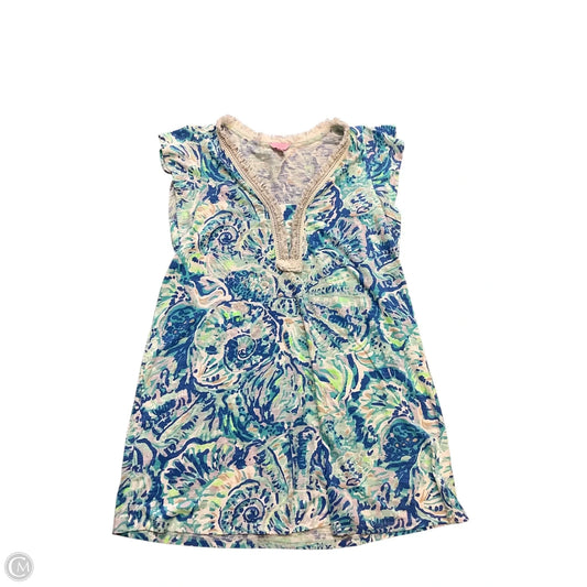 Dress Designer By Lilly Pulitzer In Blue & Green, Size: L