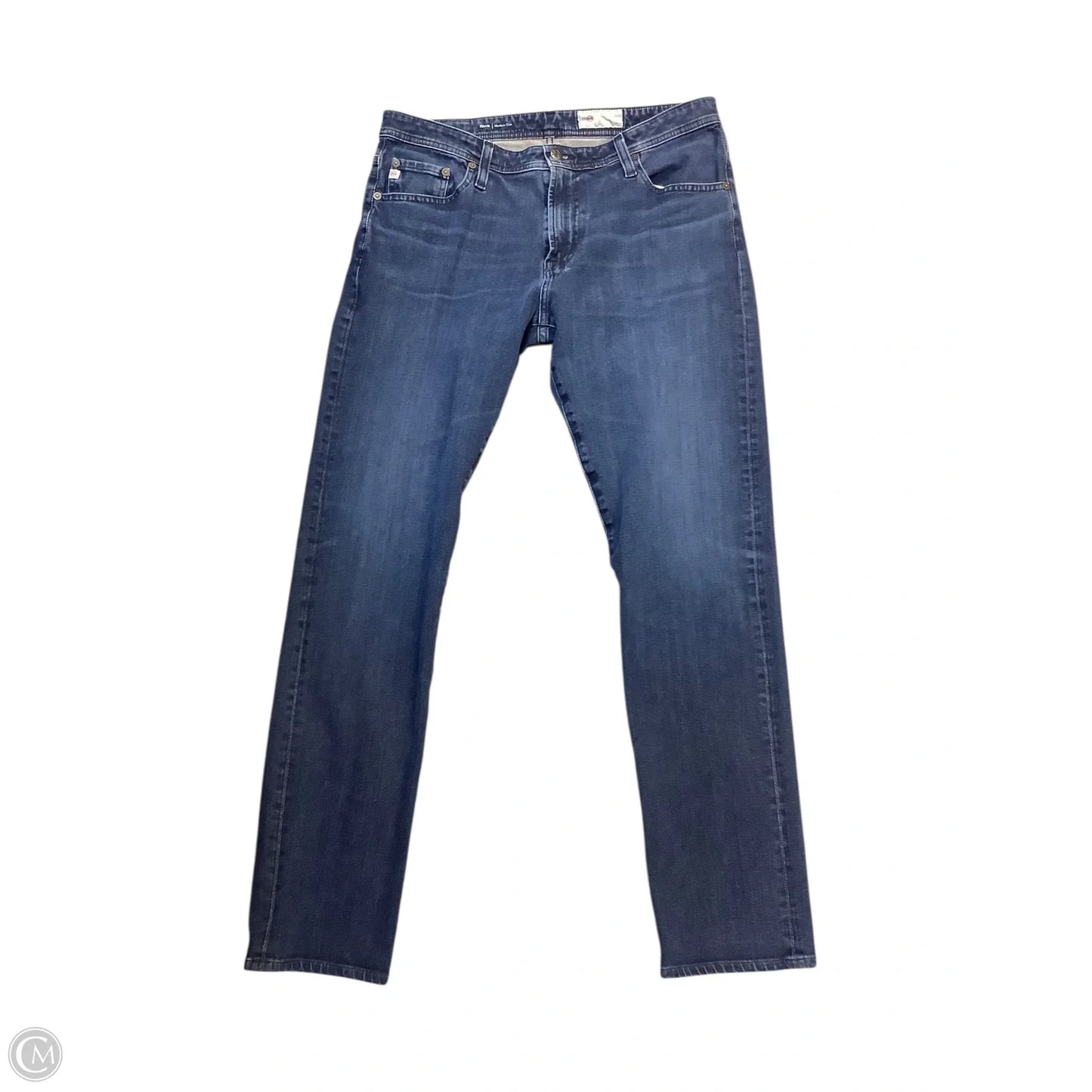 Jeans Straight By Ag Jeans In Blue Denim, Size: 16