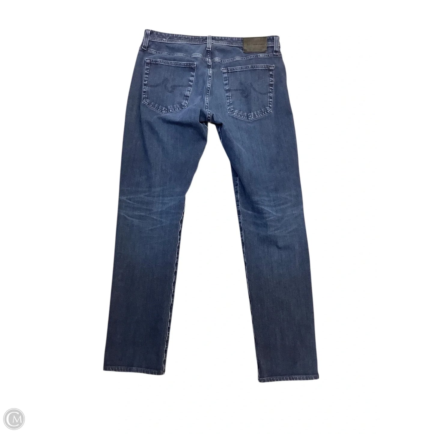 Jeans Straight By Ag Jeans In Blue Denim, Size: 16