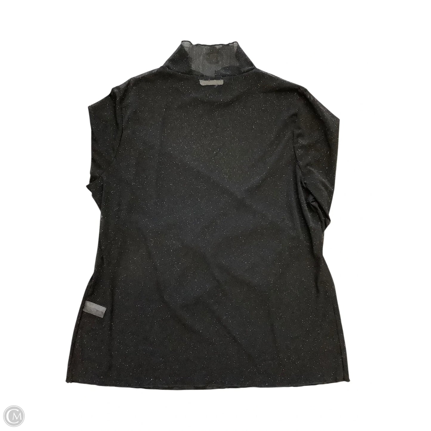 Top Long Sleeve Basic By Jade In Black, Size: 3x Sheer material