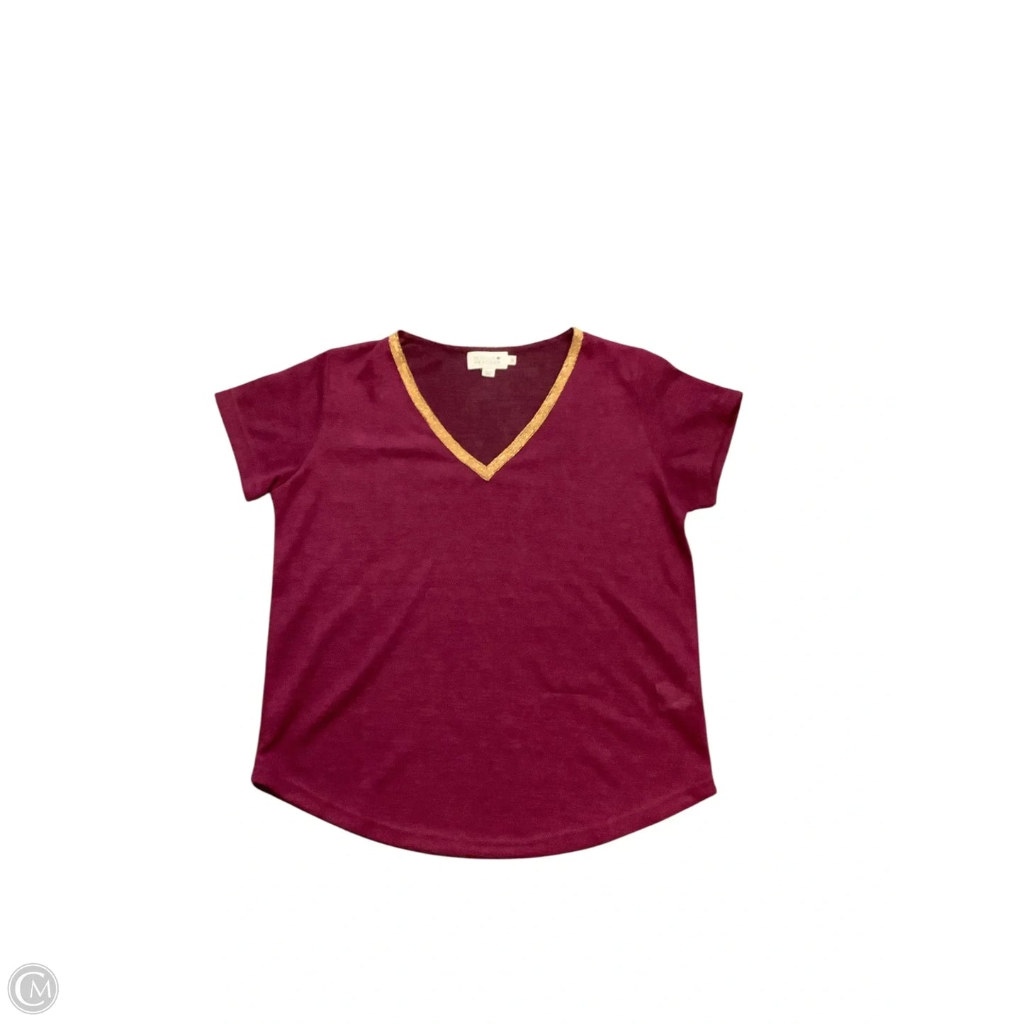Top Short Sleeve By Molly Bracken In Purple, Size: S