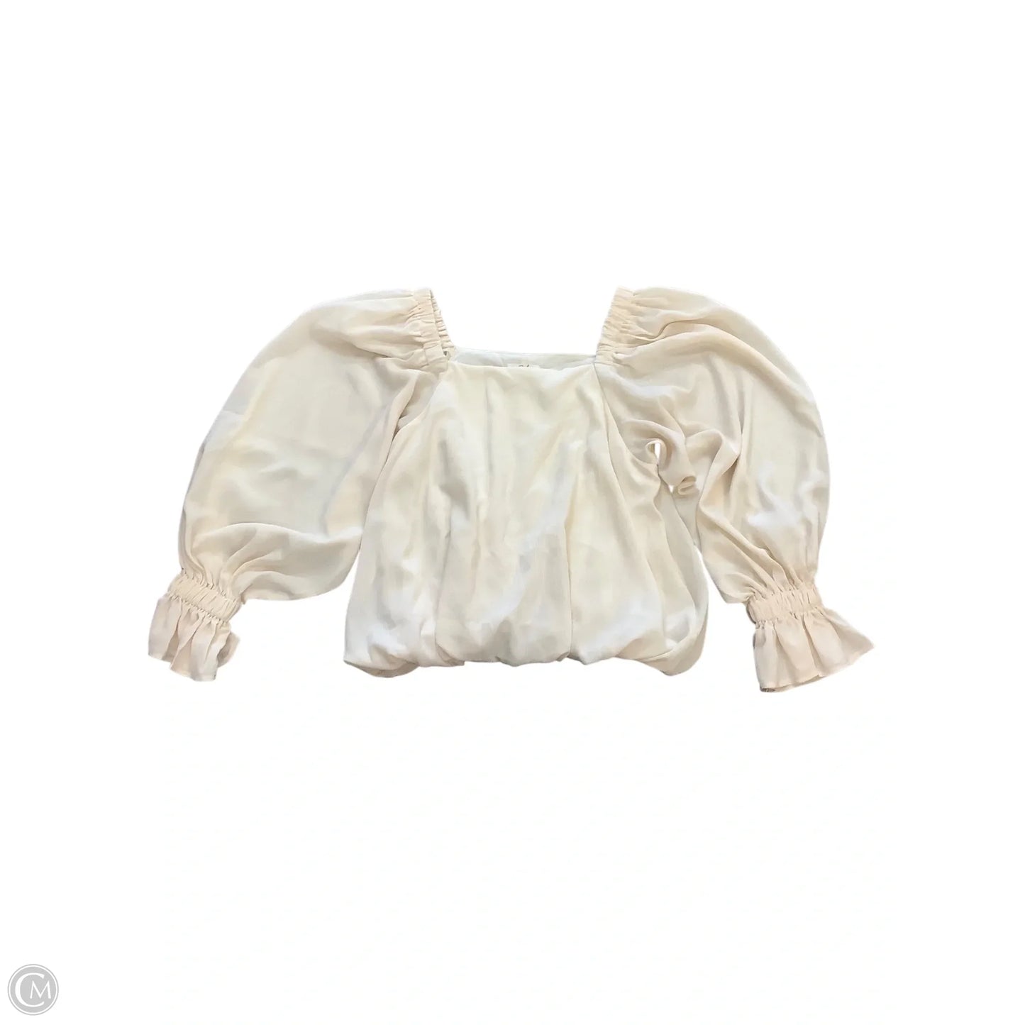 Blouse Long Sleeve By Easel In Cream, Size: M