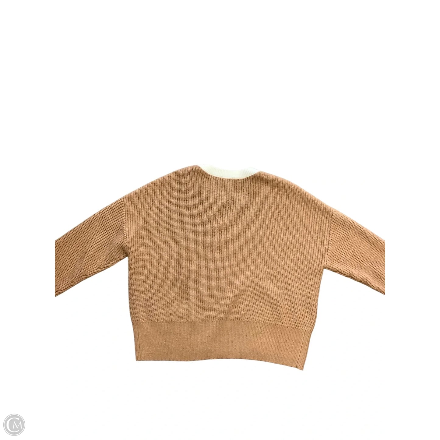 Sweater By Express In Tan & White, Size: L