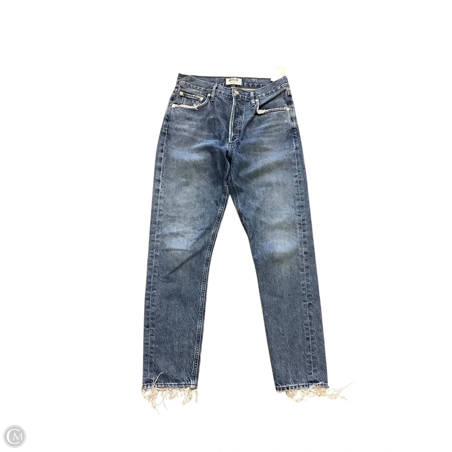 Jeans Straight By Agolde In Blue Denim, Size: 4/26