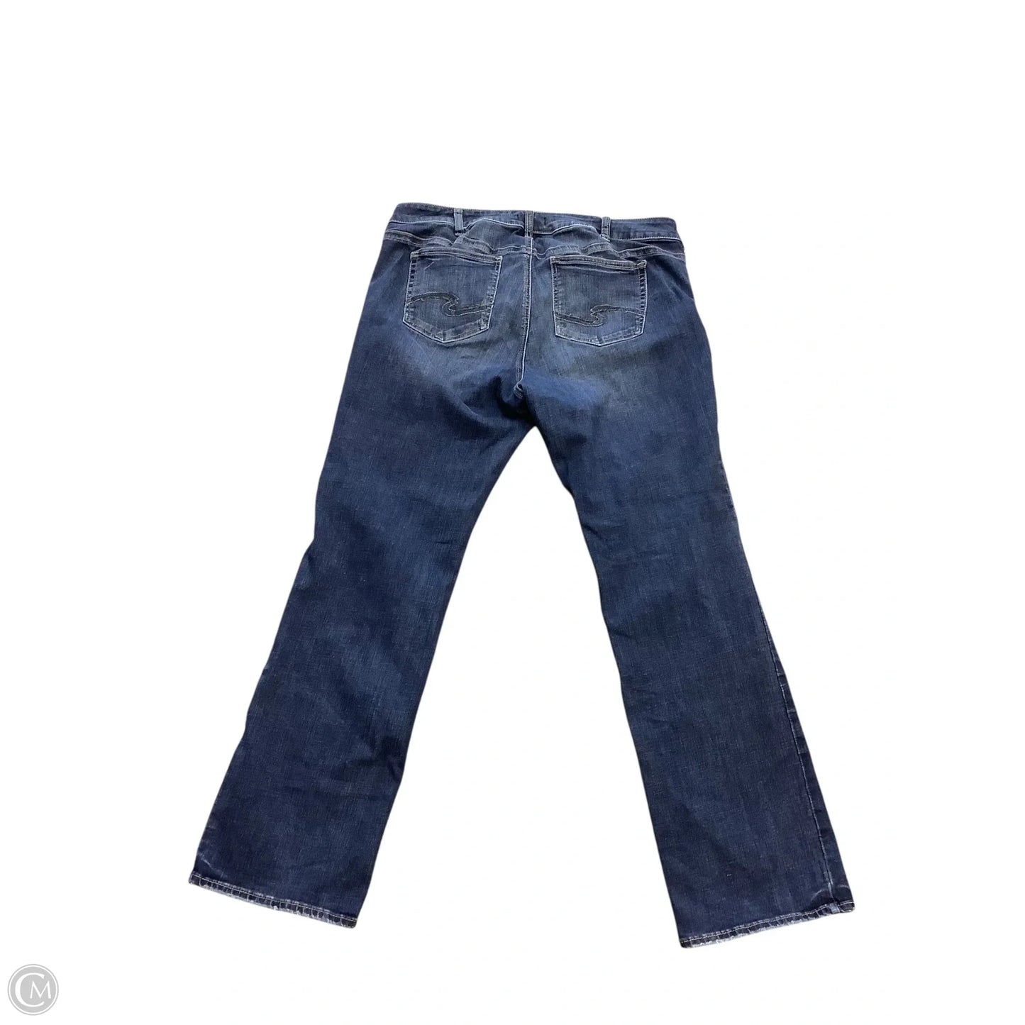 Jeans Boot Cut By Silver In Blue Denim, Size: 18