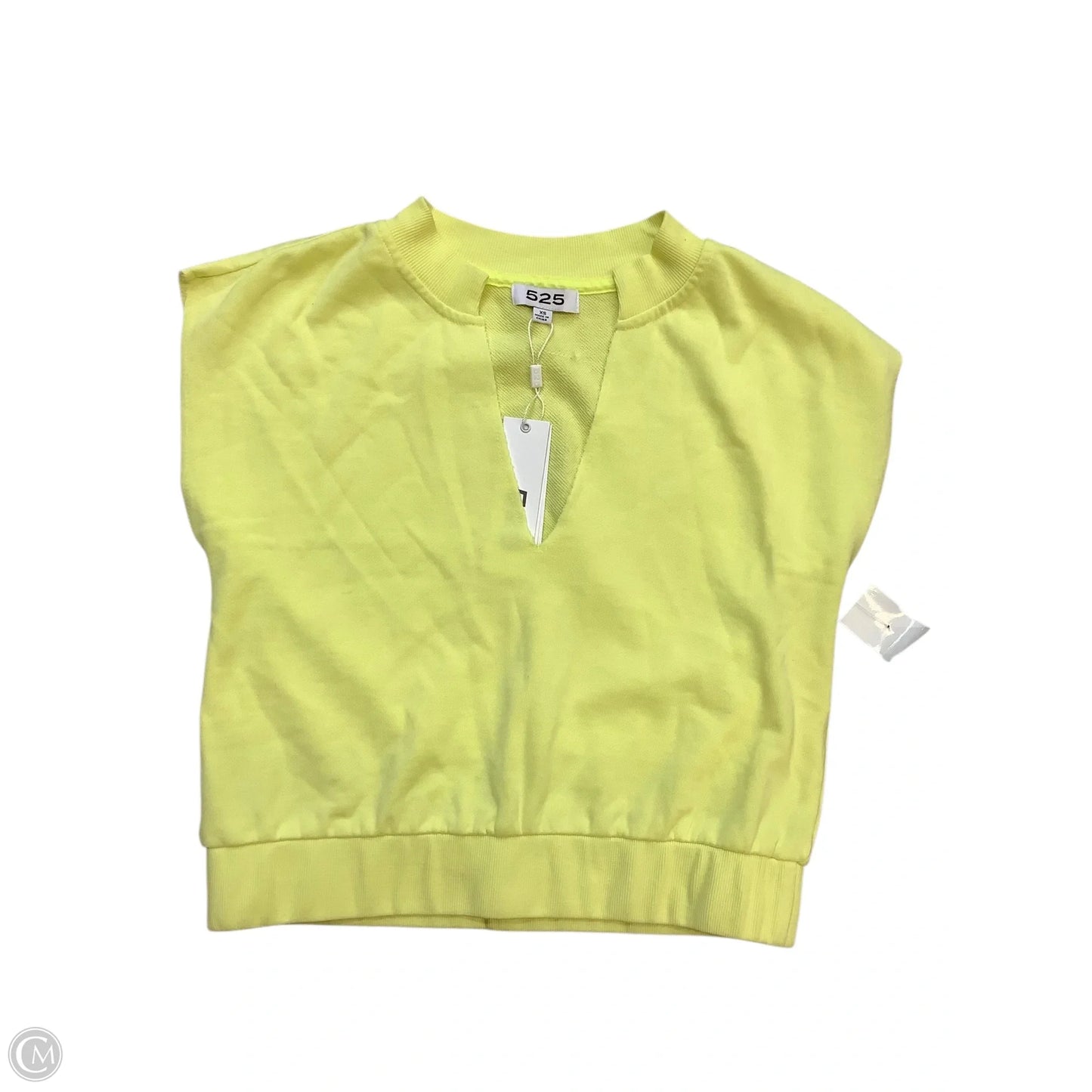 Athletic Top Short Sleeve By 525 In Yellow, Size: Xs