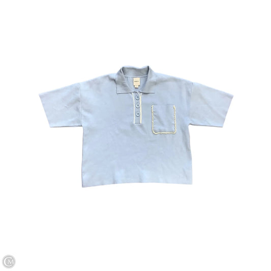Sweater Short Sleeve By Maeve In Blue & White, Size: S