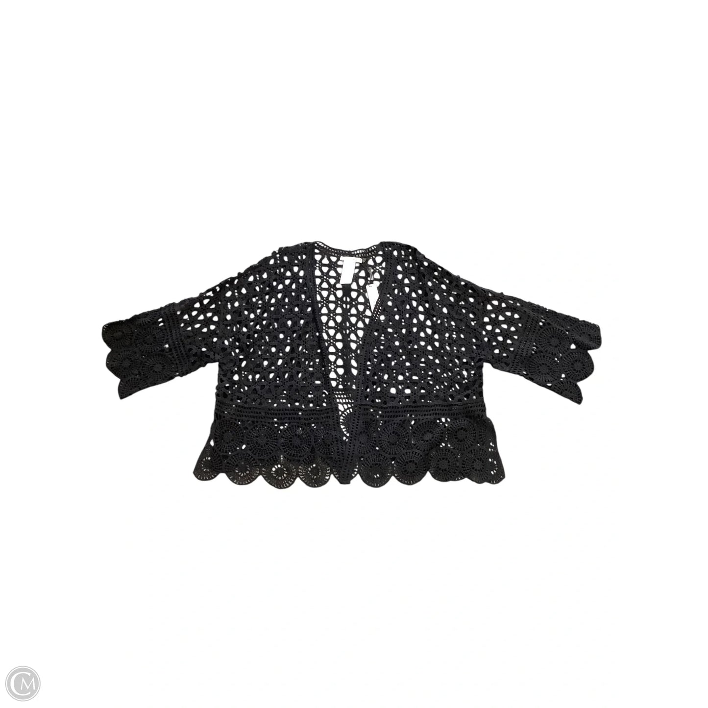 Sweater Cardigan By Chicos In Black, Size: M