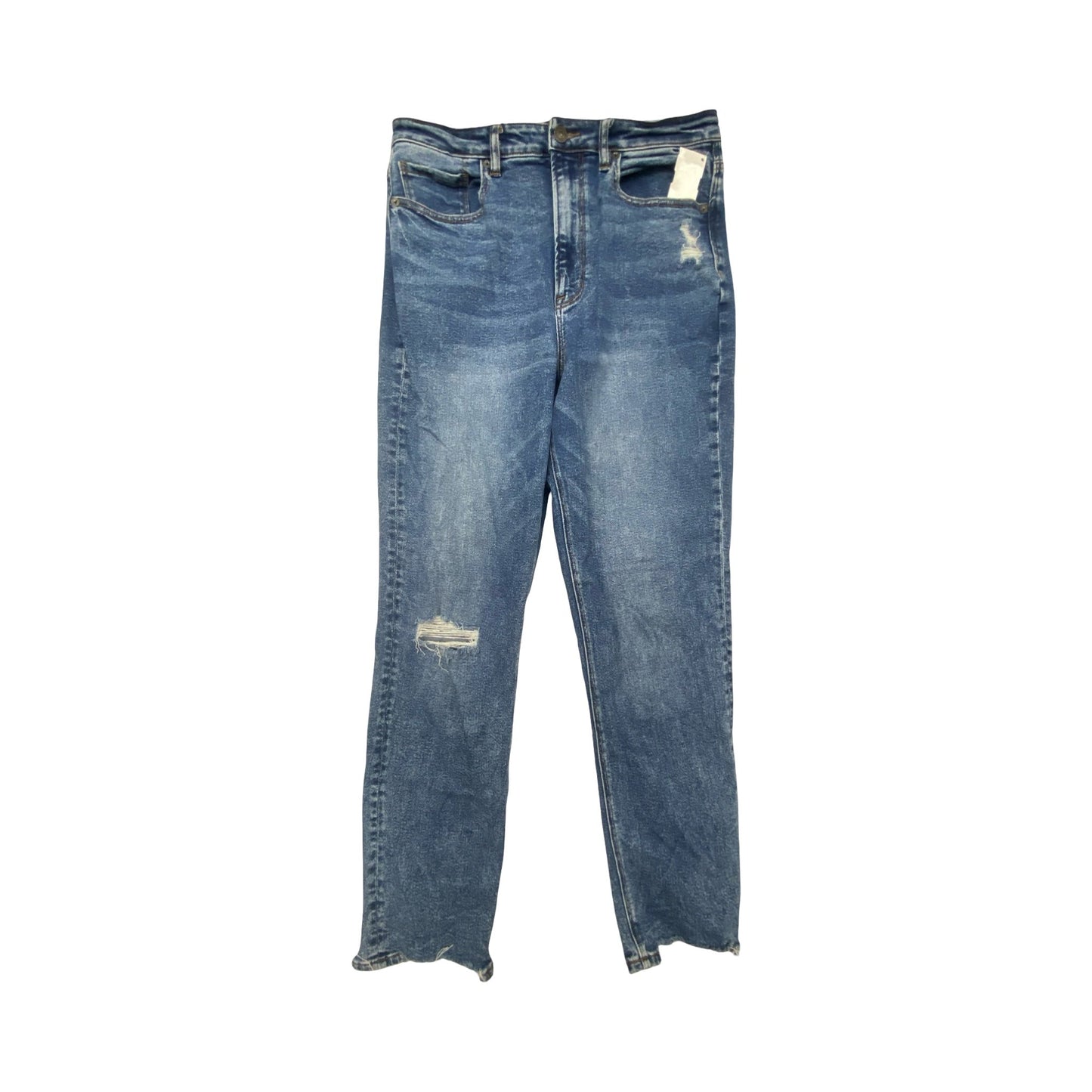Jeans Straight By American Eagle In Blue Denim, Size:12L