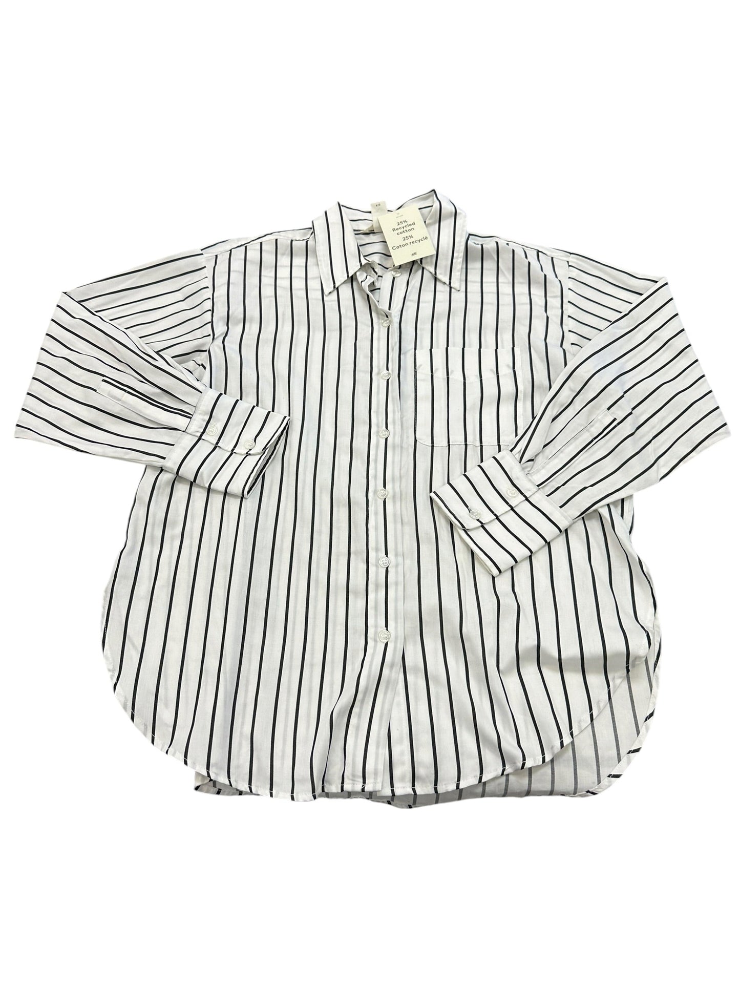 Top Ls By H&M In Black & White, Size:S