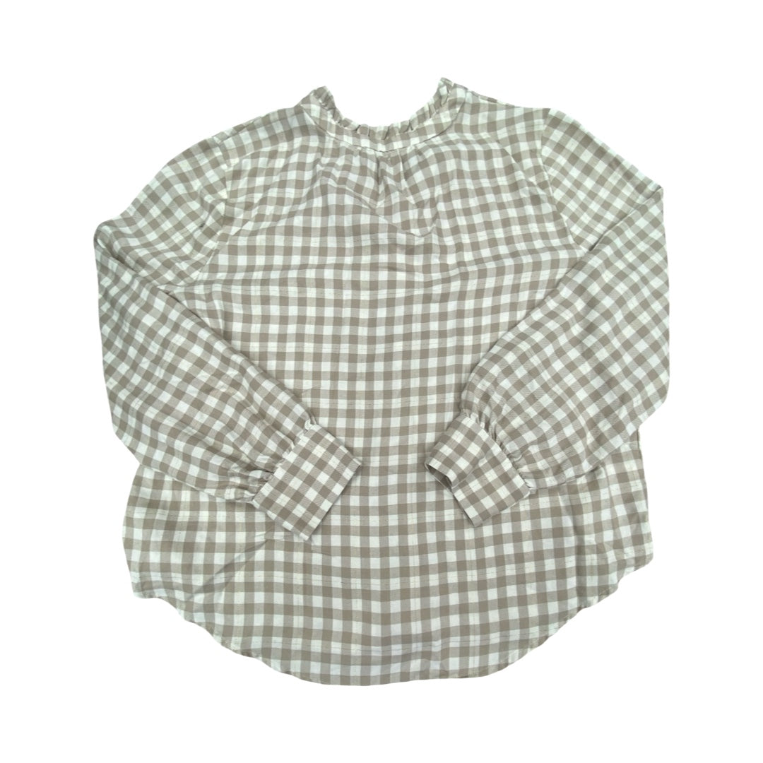 Top Ls By Loft In Checkered Pattern, Size:L