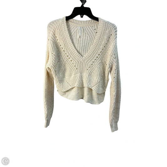 Sweater By Anthropologie In Cream, Size: Xs