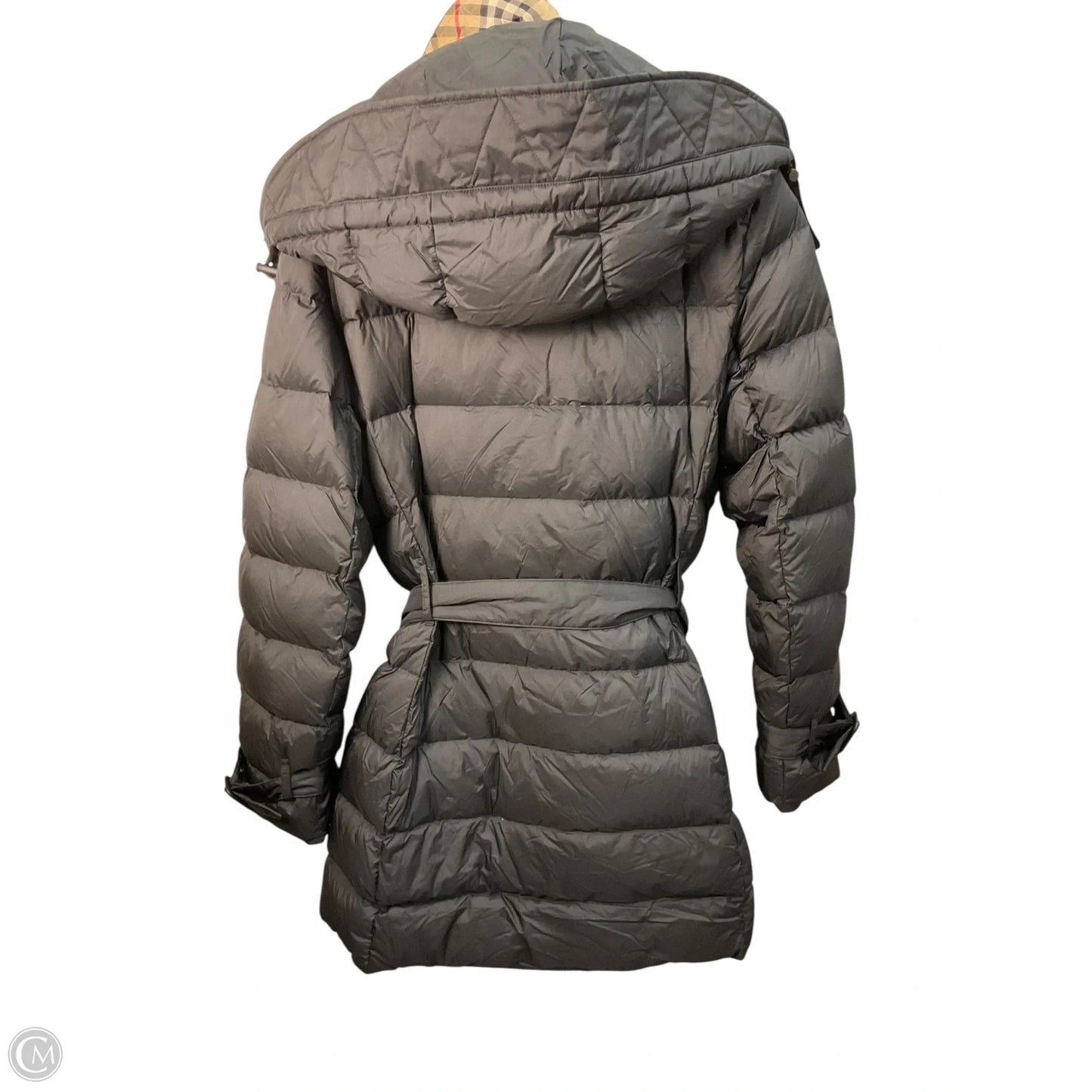 Coat Luxury Designer By Burberry In Black, Size: Xl