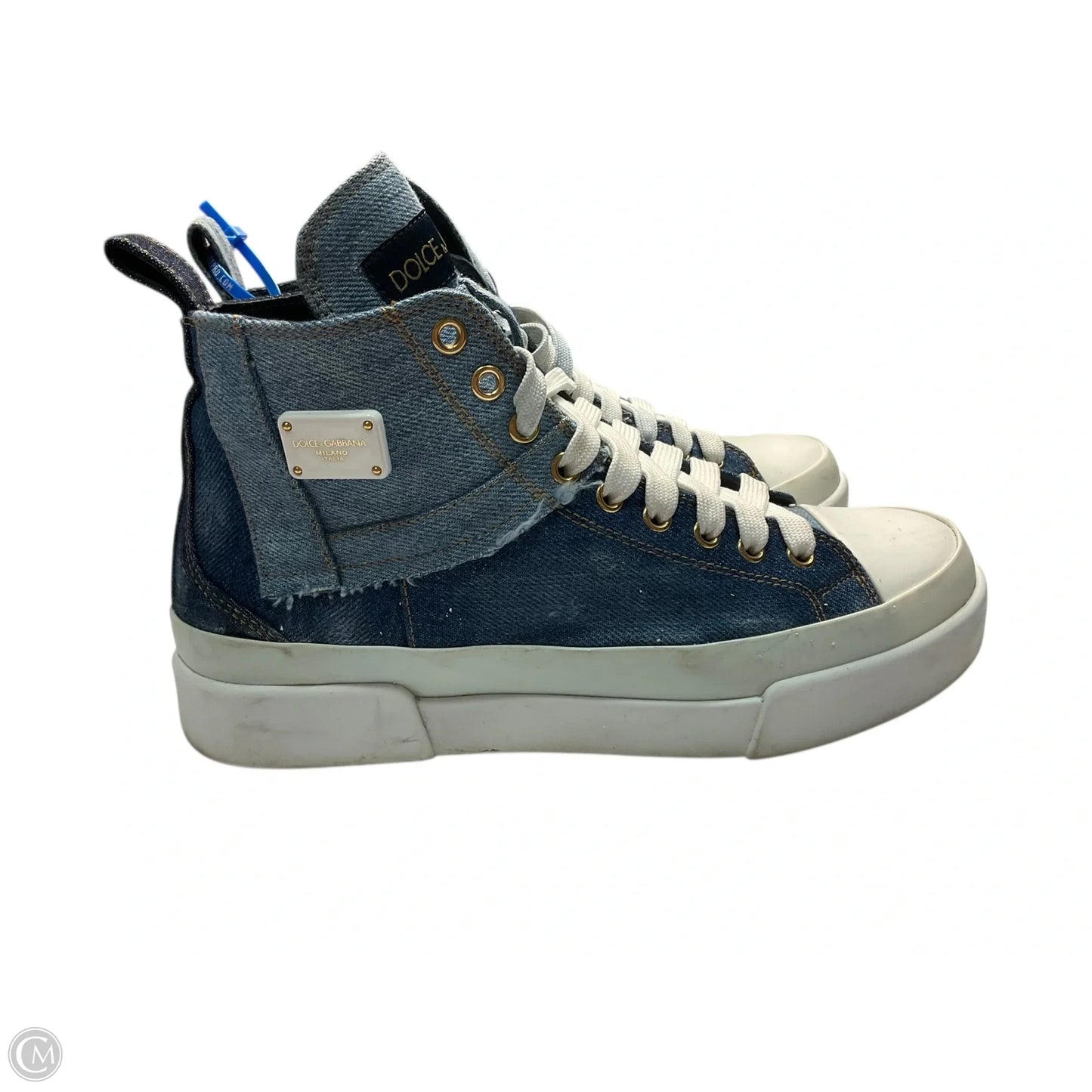 Shoes Luxury Designer By Dolce And Gabbana In Blue, Size: 9